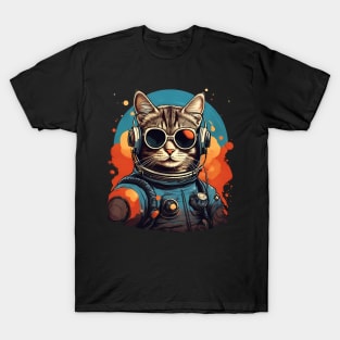 Space Cat Astronaut T-Shirt